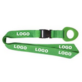 Custom Bottle Holder Lanyard with Detachable Buckle, 3/4"W x 36"L